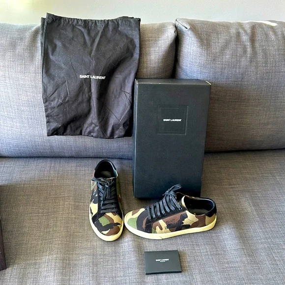 Yves Saint Laurent Shoes Green Signa Camo Sl6 Sneakers Poshmark
